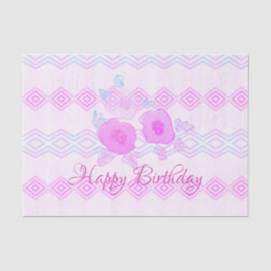 Mousseline Joyeux Anniversaire Ou Toute Occasion Tissu Papier