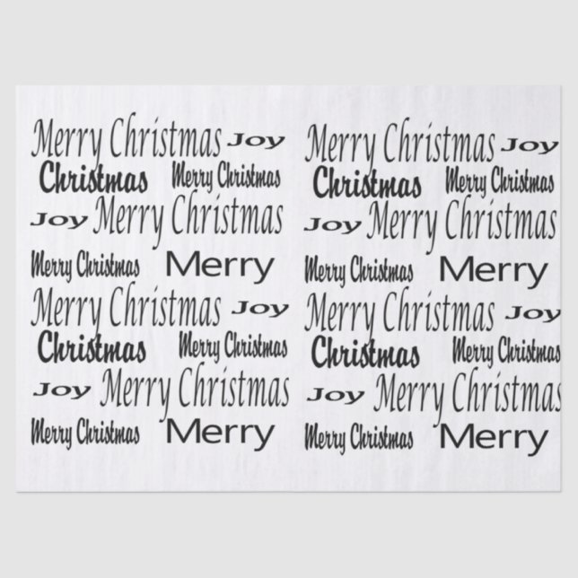 Mousseline Joyeux papier de tissus de Noël (Recto)