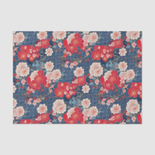 Mousseline Kimono inspiré japonais tissu motif Papier