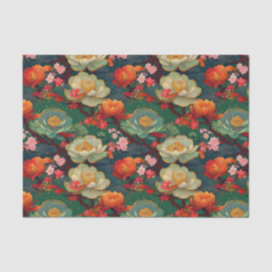 Mousseline Kimono inspiré japonais tissu motif Papier