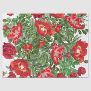 Mousseline La pivoine rose botanique fleurit le papier de