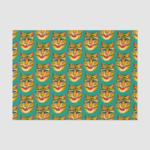 Mousseline Laugher Tiger Aquarelle Motif Tissu Papier