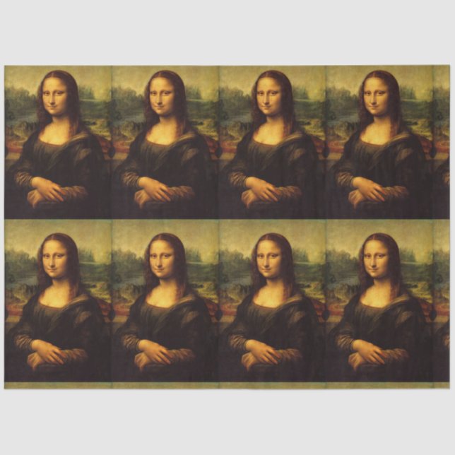 MOUSSELINE LEONARDO DA VINCI MONA LISA ART TISSUE PAPIER (Recto)