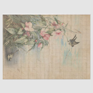 Mousseline Lettre d'amour avec découpage Hibiscus   Papier Ti