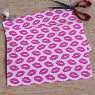 Mousseline Lèvres roses Lipstick Baisers papier de tissus