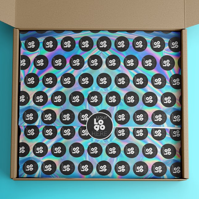 Mousseline Logo Personnalisé Iridescente Holo Imprimer Papier (Créateur téléchargé)