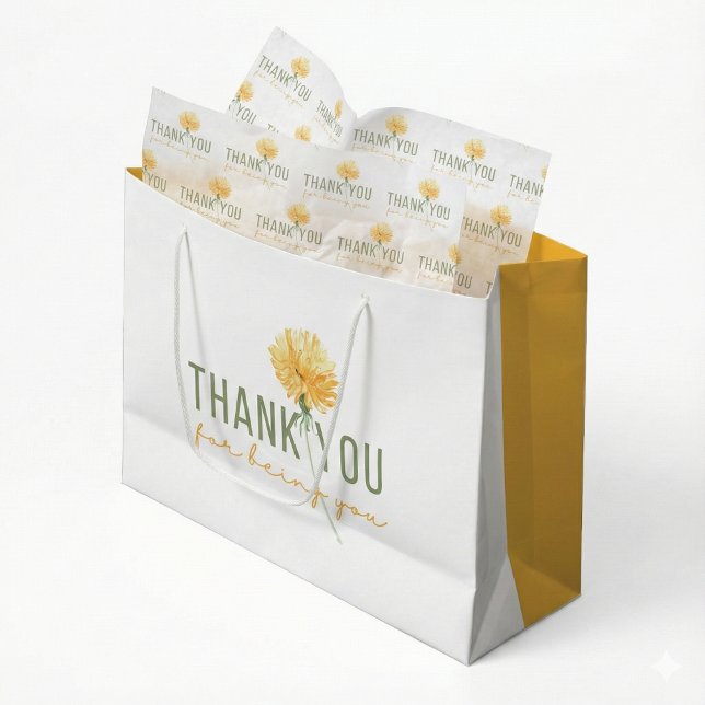 Mousseline Merci Pour Être Vous Tissus Papier (Show your gratitude with this, "Thank you for being you" dandelion tissue paper! )