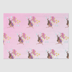 Mousseline Mermaid Mignonne Bubbles Papier d'enveloppement de