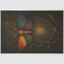 Miroir craqué Moth et papier de découpage clé LGBT