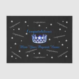 Mousseline Miss America USA Félicitations Papier Tissu person