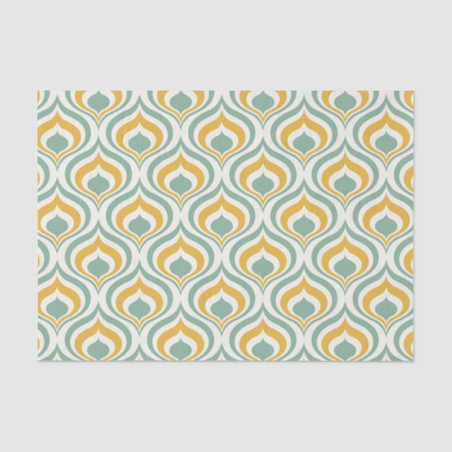 Mousseline motif papier peint des années 70 (Recto)