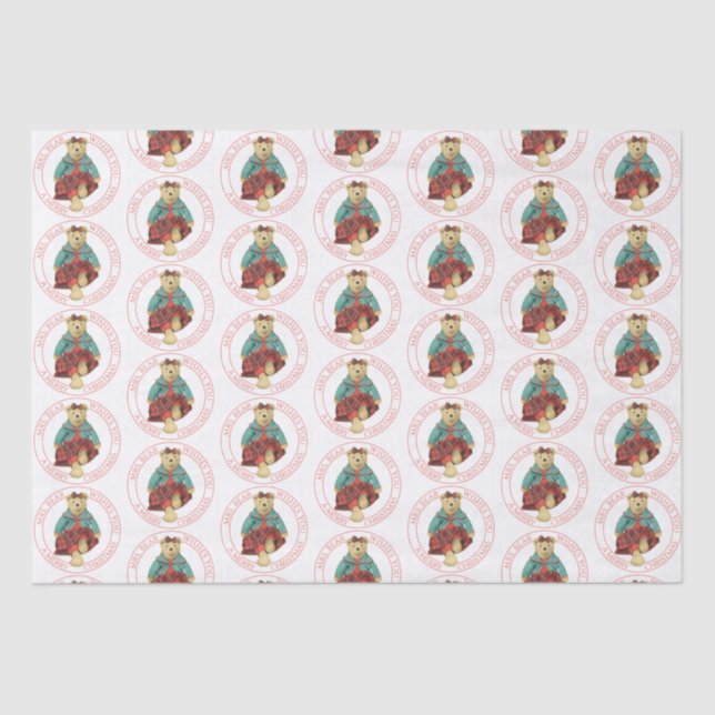 Mousseline MRS. Papier Tissu de Noël (Recto)