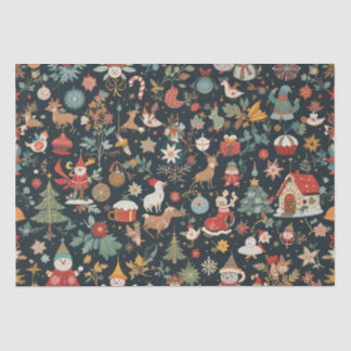 Mousseline Noël 🎄 Motif Conception sur papier de tissus