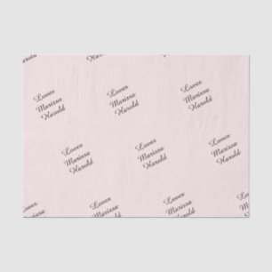 Mousseline Noms du papier de tissus rose Love