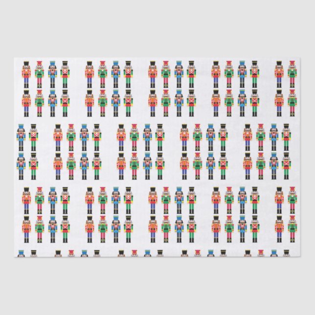 Mousseline Nutcracker Motif de Noël papier de tissus (Recto)