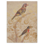 Oiseau Vintage avec papier de découpage d'or