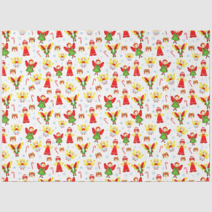 Mousseline Ornement de Noël drôle anges papier de tissu