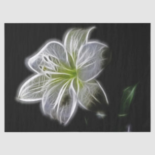 Mousseline Papier à papier à papier à fleurs fractées Lily bl