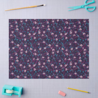 Mousseline Papier cadeau à motif de jardin de roses en glaçag