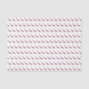 Mousseline Papier cadeau peint à la main Flamant rose