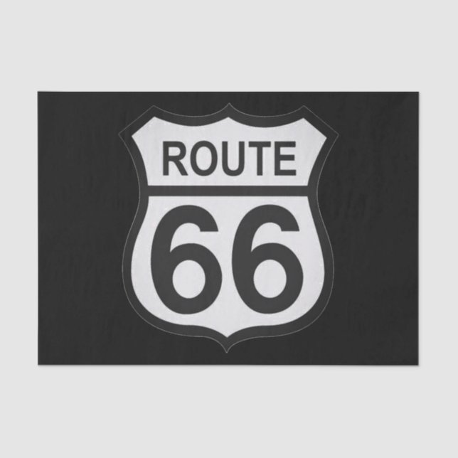 Mousseline Papier cadeau Route 66 (Recto)