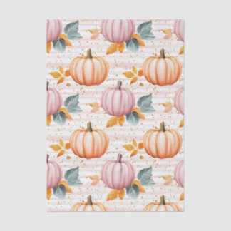 Mousseline Papier Craft de Citrouille Florale d'Automne