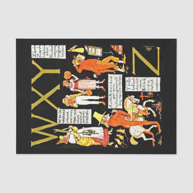 Mousseline Papier de découpage 10"x15" - Walter Crane 18 (Recto)