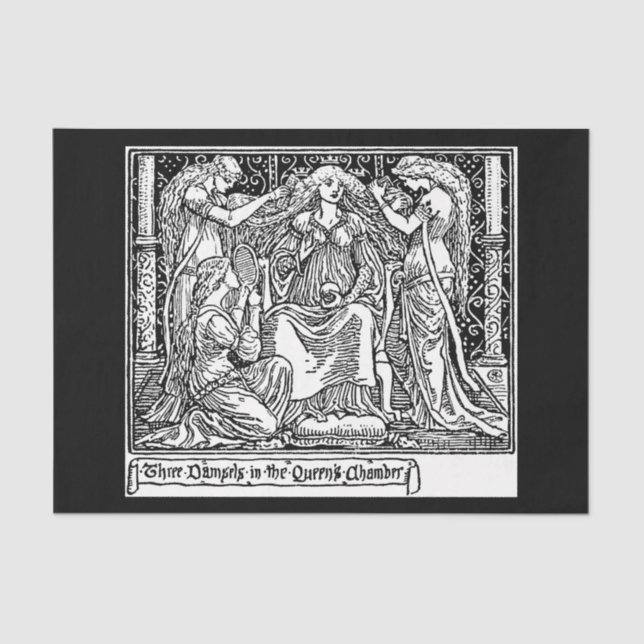 Mousseline Papier de découpage 10"x15" - Walter Crane 24 (Recto)