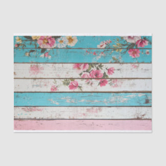 Mousseline Papier de découpage à feuilles de bois rose Aqua
