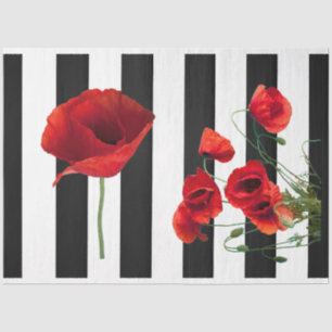 Mousseline Papier de découpage à fleur rouge 3D