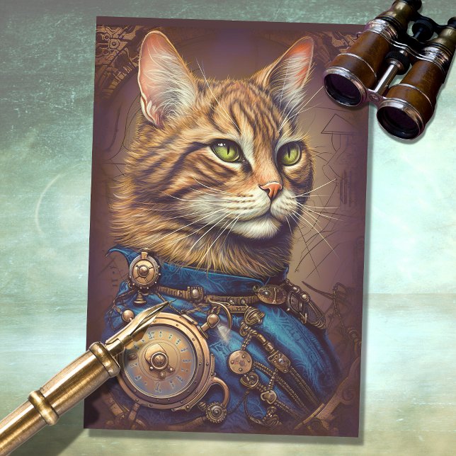 Mousseline Papier de découpage Cat Steampunk 3 (Créateur téléchargé)