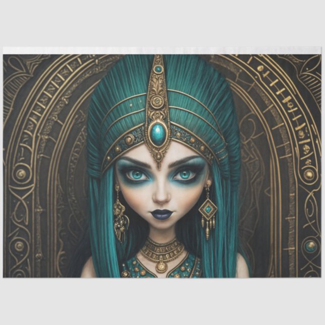 Mousseline Papier de découpage Cleopatra égyptien (Recto)