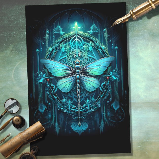 Mousseline Papier de découpage de 2 libellules gothiques (Créateur téléchargé)