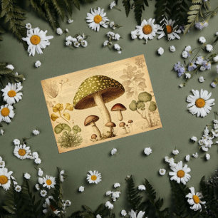 Mousseline Papier de découpage de champignons vintages