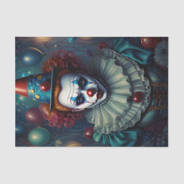 Mousseline Papier de découpage de clown déplaisant (Recto)