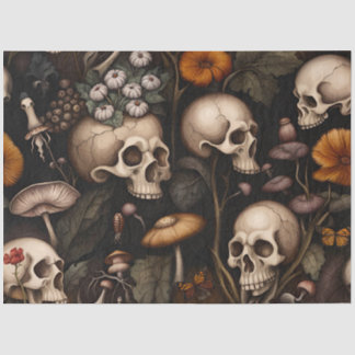 Mousseline Papier de découpage de crâne gothique foncé d'Hall