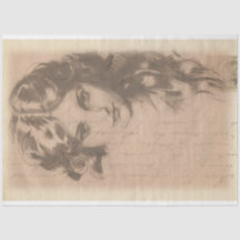 Papier de découpage de croquis de dame