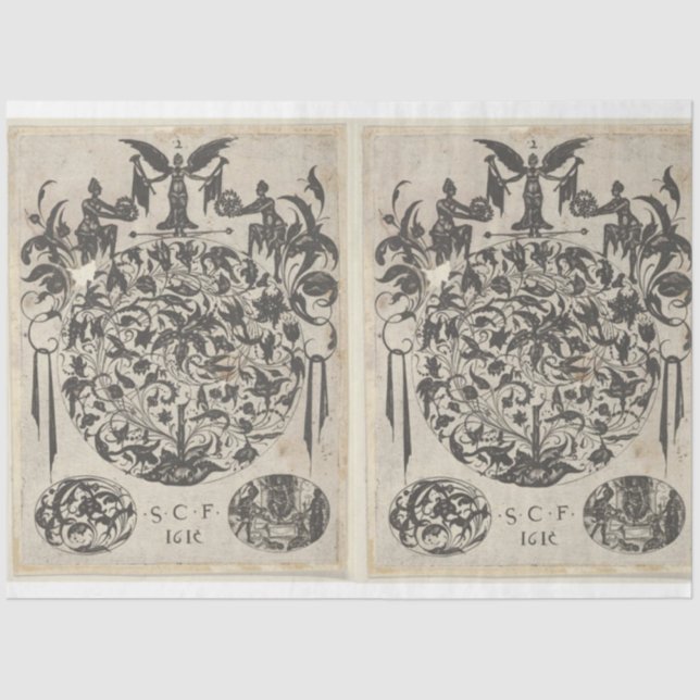 Mousseline Papier de découpage de détails architecturaux (Recto)