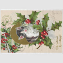 Papier de découpage de Noël Cuisine Kittie