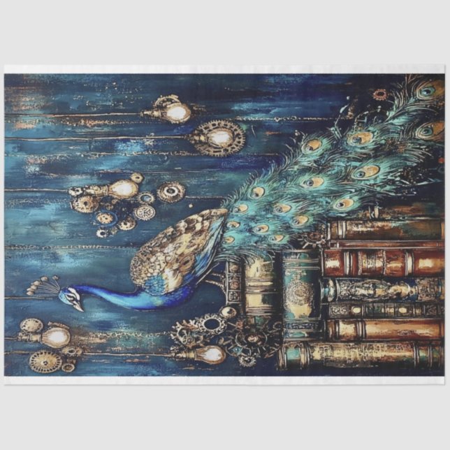 Mousseline Papier de découpage de tissus de sagesse plumes (Recto)