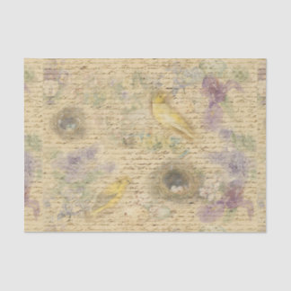 Mousseline Papier de découpage des oiseaux de Pâques jaunes