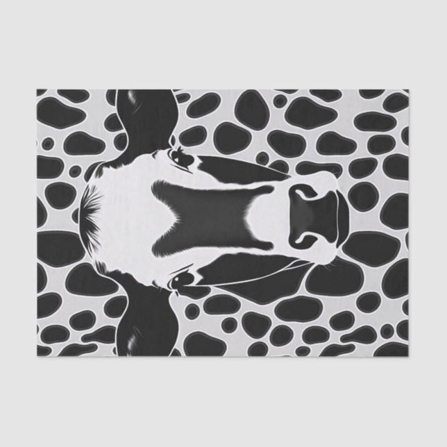 Mousseline Papier de découpage d'impression de vache (Recto)