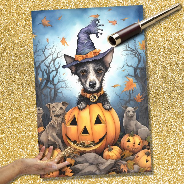 Mousseline Papier de découpage Halloween Chien 2 (Créateur téléchargé)