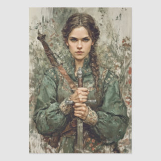 Mousseline Papier de découpage Imaginaire de la femme guerriè