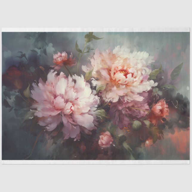 Mousseline Papier de découpage, Le langage des fleurs 2 (Recto)