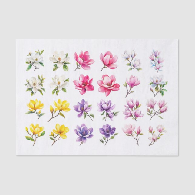 Mousseline Papier de découpage Magnolia Assortiment (Recto)