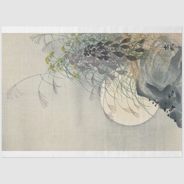 Mousseline Papier de découpage Ohara Koson (Recto)