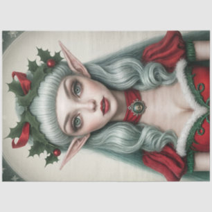 Mousseline Papier de découpage pour femme Christmas Elf Winte