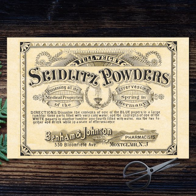 Mousseline Papier de découpage publicitaire apothécaire vinta (Créateur téléchargé)