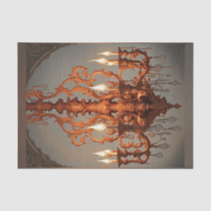 Mousseline Papier de découpage Rococo French Chandelier 5